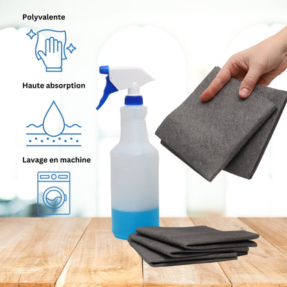 EasyBiggie - Set 5 serviettes microfibres multi-surfaces Express